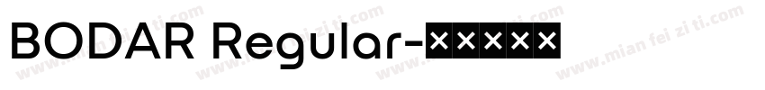 BODAR Regular字体转换